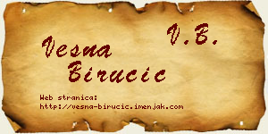 Vesna Birucić vizit kartica